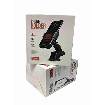 POWERBAY TT13 AYARLANABİLİR VANTUZLU CEP ARAÇ TUTUCU OTO ARABA İÇİ TELEFON TUTUCU