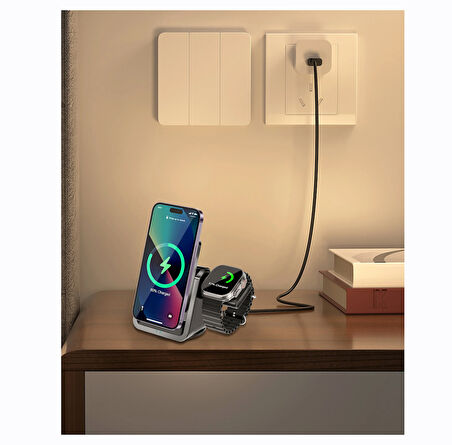 magsafe15W Kablosuz  magsafe Şarj kablosuz şarj standı çoklu kablosuz şarj standı For İphone samsung