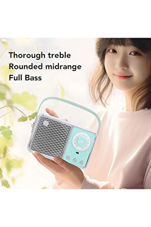 Kablosuz Hoparlör Yaratıcı Hediye Mini Nostajik Hoparlör Subwoofer Kablosuz Radyo Görünümlü Hoparlör