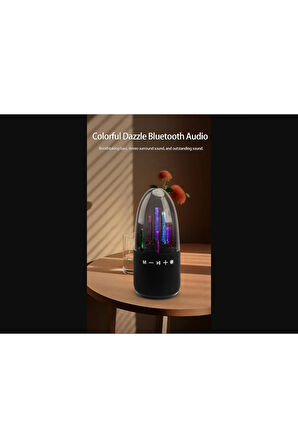 Renkli LED ışıklı Disko Hoparlör Sehpa masa Tv Ünitesi üstü Hoparlö Işıklı RGB SÜS mini box Hoparlör