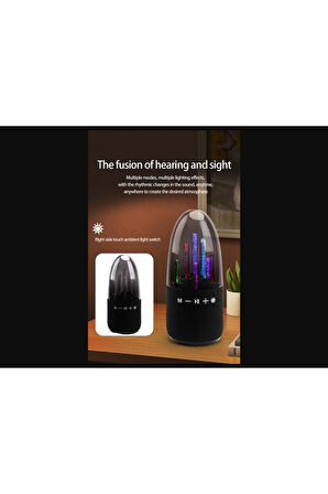 Renkli LED ışıklı Disko Hoparlör Sehpa masa Tv Ünitesi üstü Hoparlö Işıklı RGB SÜS mini box Hoparlör