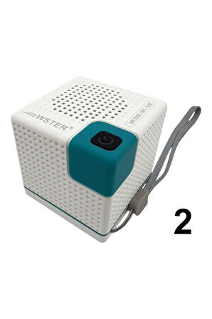 Minibox Kare Beyaz Wireless Kablosuz Hoparlör ( Bluetooth 5.4 + 500mAh Li-ion şarj  + Güç: 5W )