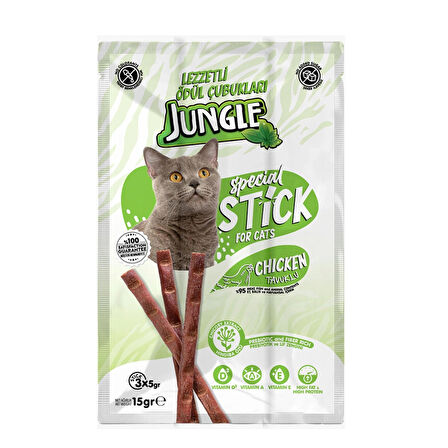  - Kediler için ödül çubuğu mama - 3*5gr Tavuk Etli