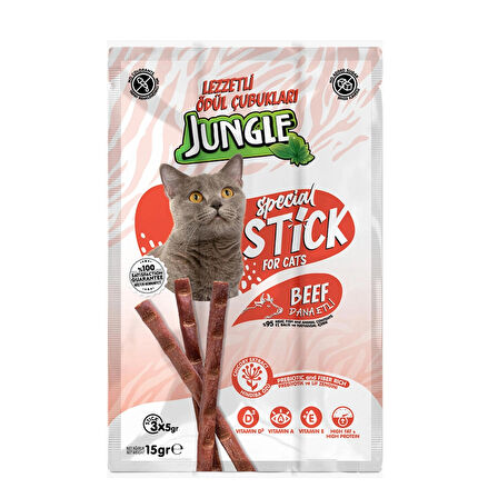  - Kediler için ödül çubuğu mama - 3*5gr Dana Etli