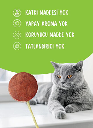 Kedi ve Köpekler için LoliPop Ödülü - %100 doğal / Yenilebilir Çubuklu / 3 lu  