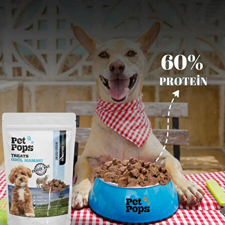Kedi ve Köpekler için %100 doğal Aç-Bitir Mama - Dondurularak Kurutulmuş Kuzu Ciğer - 2 * 10gr