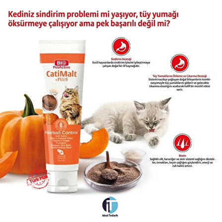 - Kediler İçin Tüy Yumağı Önleyici Malt 100ml / Soft CatiMalt 