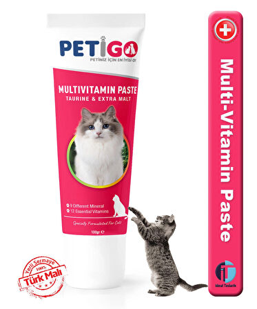 - Kediler İçin Tüy Yumağı Önleyici Malt Macunu  - 100ml MultiVitaminli Paste