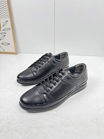 Günlük Erkek İçi Dışı Hakiki Deri Makosen Bağcıklı Kışlık Casual Ayakkabı 153