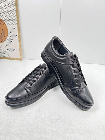 Günlük Erkek İçi Dışı Hakiki Deri Makosen Bağcıklı Kışlık Casual Ayakkabı 153