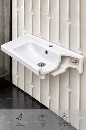 Dübelli Lavabo Montaj Vida Takımı 12 cm