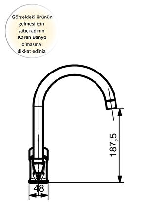 Karen Banyo Tulipek Eviye Bataryası, Krom, Cisa 46438