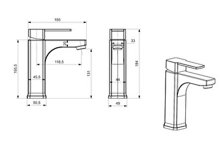 Karen Banyo Robin Lavabo Bataryası, Krom, Cisa 48067