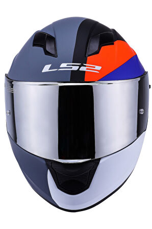 LS2 Stream Evo Loop II Mat Gri-Mavi Kask M Beden