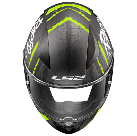 LS2 Rapıd 2 Race Raven Mat Siyah-gri-neon Sarı Kask S Beden