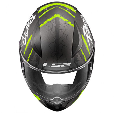 LS2 Rapıd 2 Race Raven Mat Siyah-gri-neon Sarı Kask L Beden