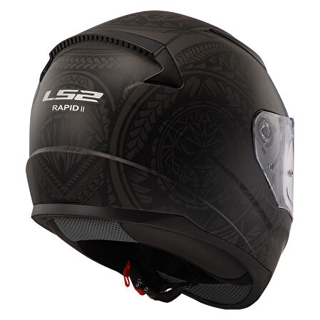  LS2 Rapid Takaroa Mat Siyah Kask S Beden