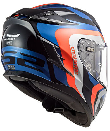 LS2 CHALLENGER GALACTIC MAVİ-TURUNCU KASK XXL