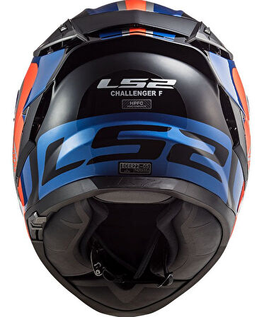 LS2 CHALLENGER GALACTIC MAVİ-TURUNCU KASK XXL