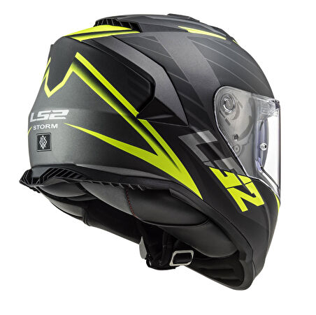 LS2 STORM 2 NERVE MAT SİYAH-NEON SARI KASK XL