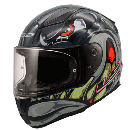 LS2 RAPID 2 SPOX KIRMIZI-GRİ KASK XL