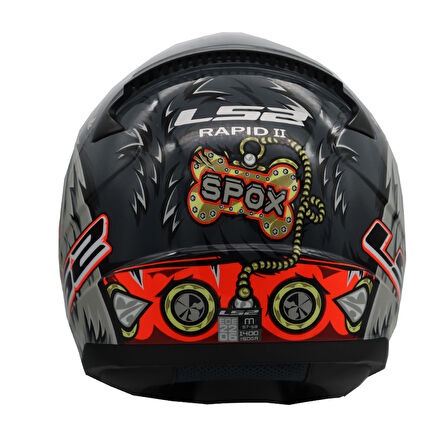 LS2 RAPID 2 SPOX KIRMIZI-GRİ KASK L