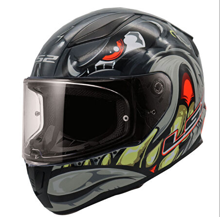 LS2 RAPID 2 SPOX GRİ-KIRMIZI KASK 3XL