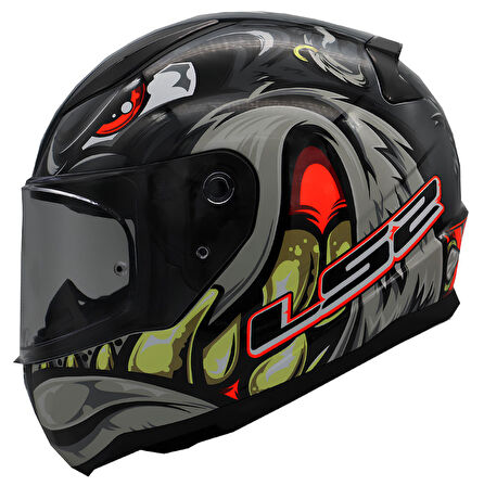 LS2 RAPID 2 SPOX GRİ-KIRMIZI KASK 3XL