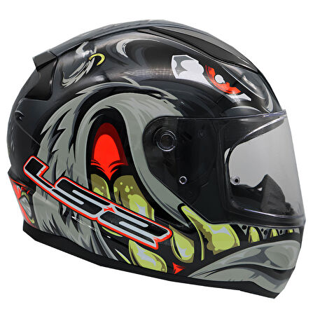 LS2 RAPID 2 SPOX GRİ-KIRMIZI KASK 3XL