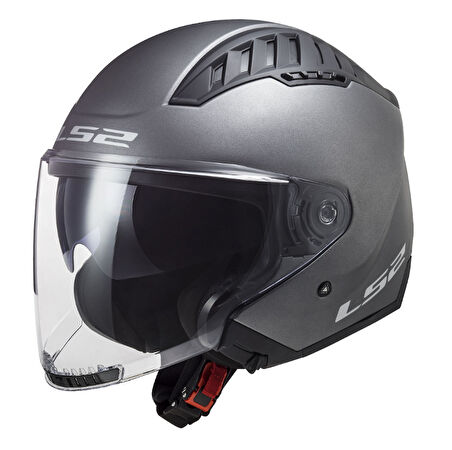 LS2 COPTER 2 MAT TITANIUM KASK XL