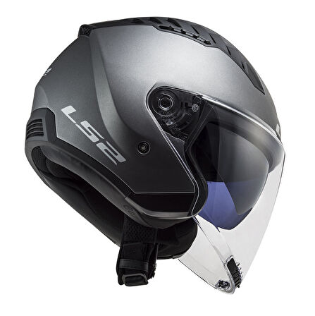 LS2 COPTER 2 MAT TITANIUM KASK XL