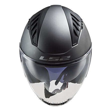 LS2 COPTER 2 MAT TITANIUM KASK XL