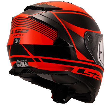 LS2 STORM 2 DODGER MAT SİYAH-NEON TURUNCU KASK XL