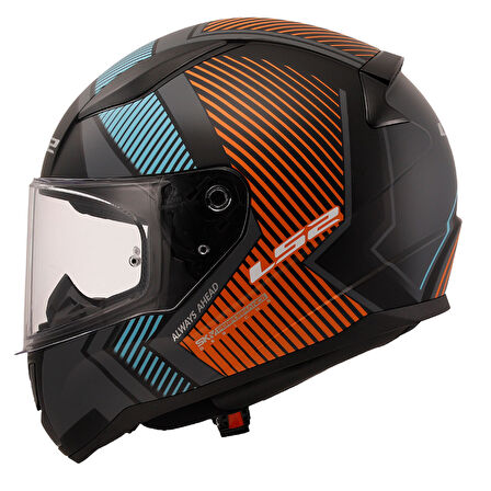 LS2 RAPID 2 EXTRA MAT GRİ-NEON TURUNCU KASK M