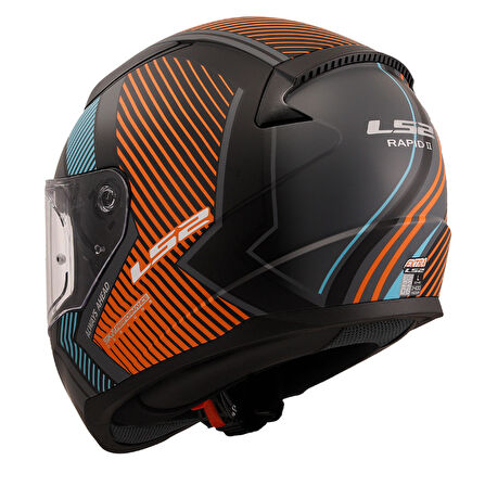 LS2 RAPID 2 EXTRA MAT GRİ-NEON TURUNCU KASK M