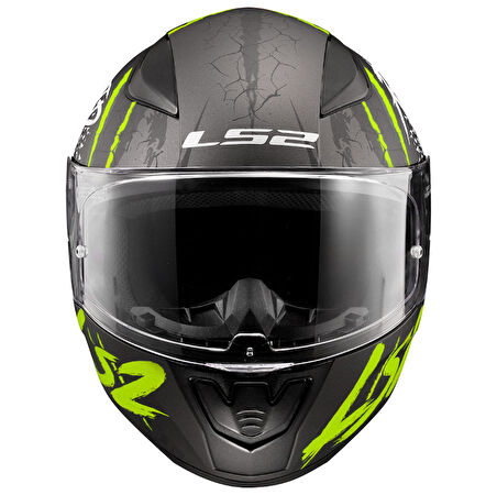 LS2 RAPID 2 RAVEN MAT SİYAH-GRİ-NEON SARI KASK XL