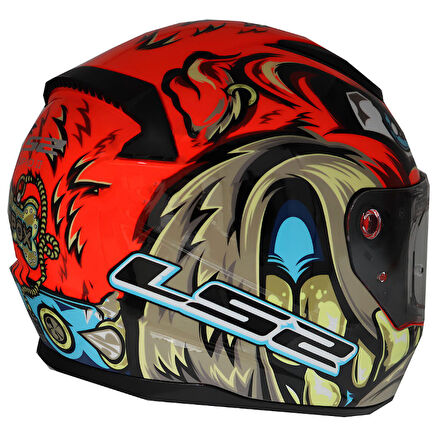 LS2 RAPID 2 SPOX KIRMIZI-GRİ KASK M