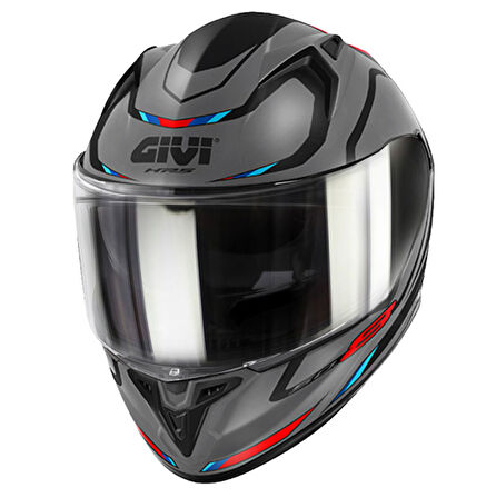 GIVI 50.8 MACH1 MAT GRİ-SİYAH-KIRMIZI KASK L