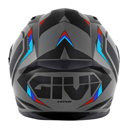 GIVI 50.8 MACH1 MAT GRİ-SİYAH-KIRMIZI KASK L