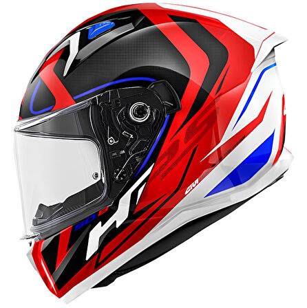 GIVI 50.8 RACER BEYAZ-KIRMIZI-SİYAH KASK XL