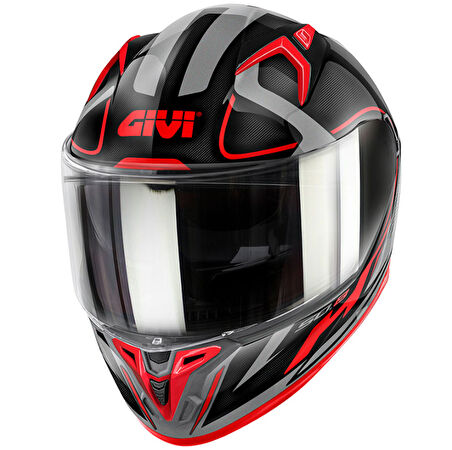 GIVI 50.8 RACER SİYAH-TITANIUM-KIRMIZI KASK M