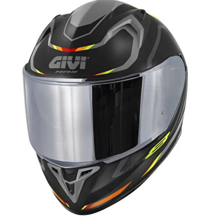 GIVI MAT SİYAH GRİ KIRMIZI KASK L