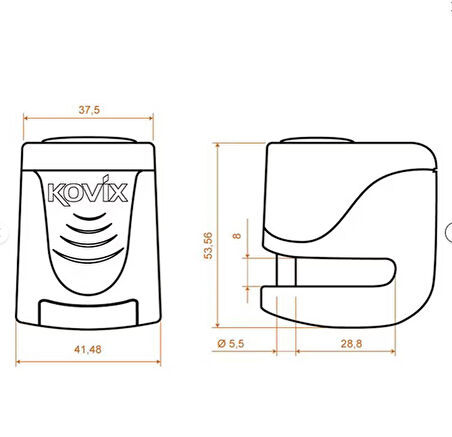 KOVIX KS6-BM ALARMLI DİSK KİLİT METAL