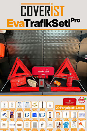 Eva Trafik Seti Plus - 1 KG Yangın Tüpü - 2 Yıllık - Kırmızı - Gold Paket
