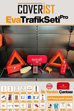 Eva Trafik Seti Plus - 1 KG Yangın Tüpü - 2 Yıllık - Kırmızı - Silver Paket