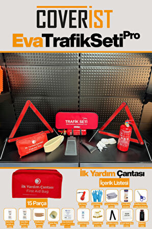 Eva Trafik Seti Plus - 1 KG Yangın Tüpü - 4 Yıllık - Kırmızı - Bronz Paket