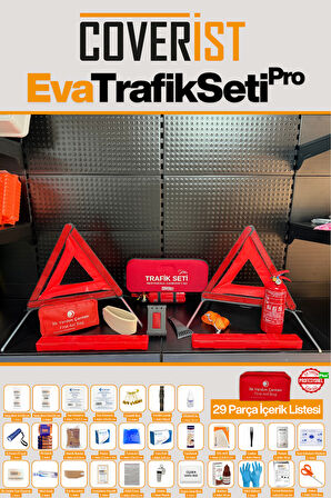Eva Trafik Seti Plus - 1 KG Yangın Tüpü - 4 Yıllık - Kırmızı - Gold Paket