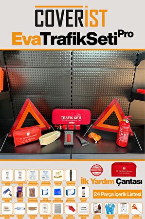 Eva Trafik Seti Plus - 1 KG Yangın Tüpü - 4 Yıllık - Kırmızı - Silver Paket