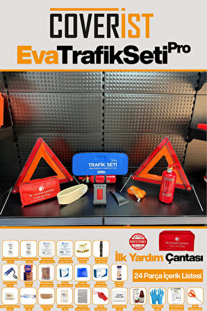 Eva Trafik Seti Plus - 1 KG Yangın Tüpü - 2 Yıllık - Mavi - Silver Paket