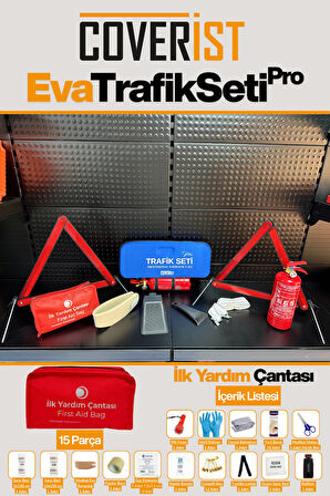 Eva Trafik Seti Plus - 1 KG Yangın Tüpü - 4 Yıllık - Mavi - Bronz Paket